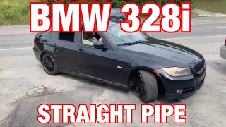 2009 BMW 328i EXHAUST w STRAIGHT PIPES [upl. by Edana]