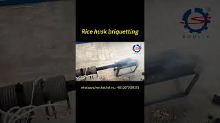 How to make rice husk briquettes with sawdust briquette machine Sawdust briquette press for sale [upl. by Gibeon]