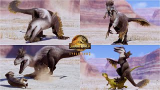 Utahraptor Perfect Hunting Animations vs All Small Dinosaurs Cretaceous Predator Pack JWE2 [upl. by Sirtimed]