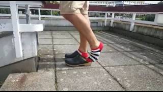 walking in Clogs on concrete floor and dangle [upl. by Gerdy364]