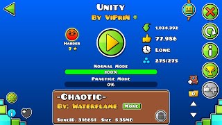 Geometry Dash Unity Harder ☆7 by ViPriN amp Crack [upl. by Cathey]