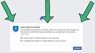 Fix facebook login approval needed solution  Confirm your identity facebook problem solved [upl. by Atineg]