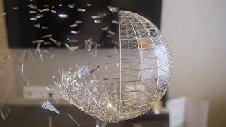 Motion Graphics Shattering Glass Maya Redshift Animation [upl. by Rab]