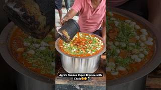 Agra’s Famous Paper Bhature with Chole😍😋 Indian Street Food [upl. by Shull993]