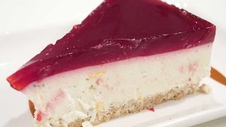 No Bake Cheesecake With Gelatin Topping  The easiest version [upl. by Prudi]