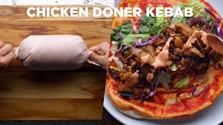 Making Chicken Doner Kebab At Home [upl. by Ayocal]