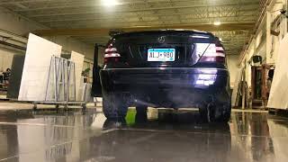 Mercedes C350 Straight Pipe Quad Exhaust W203 [upl. by Sokim]