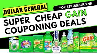 Dollar General Gain Couponing Deals for September 2nd [upl. by Sagerman367]