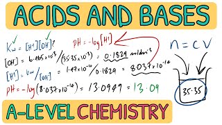 Acids and Bases Calculation  Exam Question Walkthrough｜A Level Chemistry AQA [upl. by Sadler]