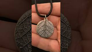 Delft clay casting silver leaf pendant [upl. by Theodore]