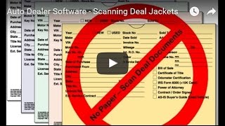 Auto Dealer Software  Scanning Deal Jackets SHORT [upl. by Aleahs]