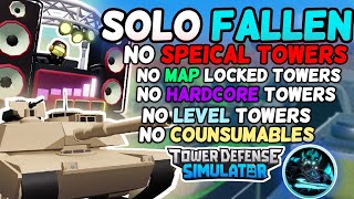 Strategy Solo Fallen with NO SPECIAL TOWERS • TDS [upl. by Lavena]