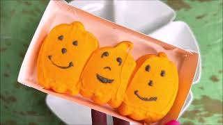 ASMR Unwrapping Halloween Pumpkin Peeps marshmallows [upl. by Tarrance942]