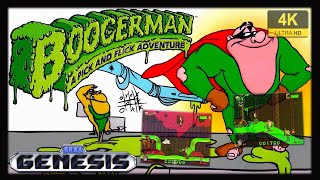 Boogerman A Pick and Flick Adventure  4K60ᶠᵖˢ  Longplay SEGA Genesis [upl. by Kaspar]