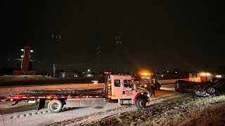 Slippery Conditions Cause Multiple Accidents on Rt 581 [upl. by Ninos]