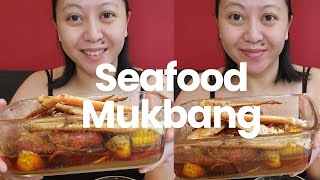 Spicy Seafood Mukbang  Snow Crab Mussels Clams amp Crawfish Feast Chatty Eating Show [upl. by Aicelet]