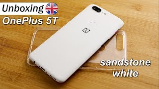 OnePlus 5T Sandstone White  Unboxing amp OnePlus One Throwback [upl. by Nirrok224]