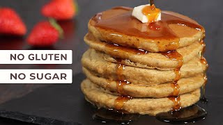 Fluffy Oat Pancakes  No Banana No Flour No Sugar  How Tasty Channel [upl. by Fleming]