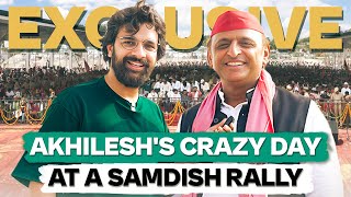 Inside Akhilesh Yadavs Wild Wild Rally ft Samdish Bhatia  Unfiltered by Samdish [upl. by Onitnevuj]