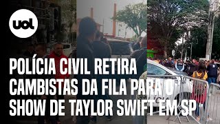 Cambistas são apreendidos pela Polícia Civil na bilheteria do show de Taylor Swift em São Paulo [upl. by Karub]