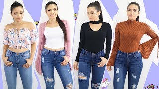 6 Outfits Casuales Con Jeans 👖 Como Combinar Pantalones 🦄 Bessy Dressy [upl. by Aroved429]