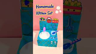 DIY Homemade Kitchen Set 🤓🌈 Best out of waste  Diy crafts 💖 shorts craft [upl. by Aetnahs]