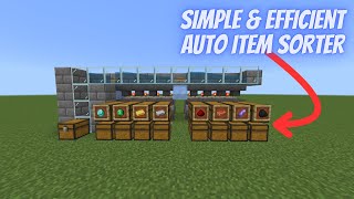 Ultimate Automatic Item Sorter for Minecraft Bedrock 121 [upl. by Iturhs]