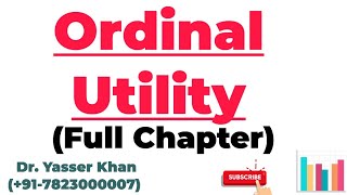 Ordinal Utility  Indifference Curve  Indifference Curve Analysis  Consumer Behaviour  Economics [upl. by Clemence]