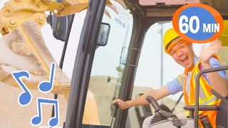 Im an Excavator  Brand new 1 Hour BLIPPI Educational Songs For Kids Compilation [upl. by Ecirtnas]