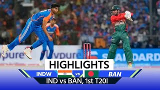 India vs Bangladesh Gwalio T20I Highlights IND vs BAN 1st T20 MayankNitish  Match Highlights [upl. by Federica772]