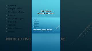 Where to Find Medical Literature [upl. by Caye232]