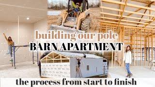 HOW WE BUILT OUR POLE BARN APARTMENT FROM THE GROUND UP  DESIGNING amp BUILDING from start to finish [upl. by Rehtse]