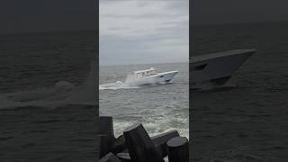 Boat Catamaran Style Heads To Sea [upl. by Rawdan]