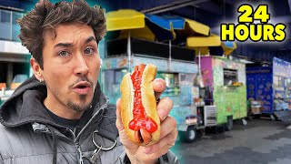 I Only Ate STREET FOOD for 24 HOURS in New York Impossible Food Challenge [upl. by Roze]