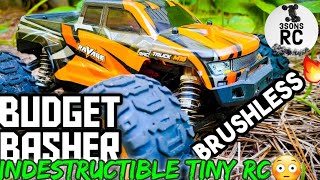 Best Cheap RC Truck HBX 16889A Pro Budget Basher RC Review Episode 1 WE SEND IT [upl. by Ahseena739]