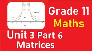 Grade 11 Maths Unit 3 Part 6 homogeneous system of linear equations and inverse of square matrix [upl. by Botnick]