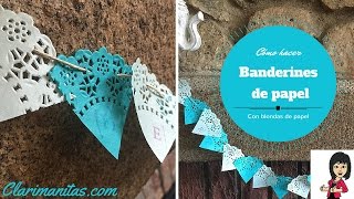 Como hacer banderines de papel [upl. by Bullock]