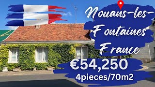 NouanslesFontaines IndreetLoire maison 2 chambres 70m2  combles 610m2 terrain [upl. by Xantha491]