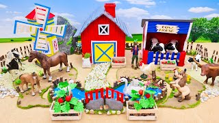 22 Minutes Best DIY Barnyard for Animals and Windmill  Small Farm Diorama  Miniature Cattle Farm [upl. by Suivart223]