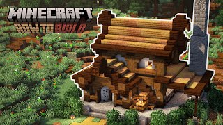 Minecraft Villager Houses Medieval Fletcher House Tutorial  Simple Medieval House [upl. by Hairom]