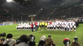 Deutschland  Italien Nationalhymne  Germania  Italia Dortmund Klose Rossi 11 inno nazionale [upl. by Duquette]