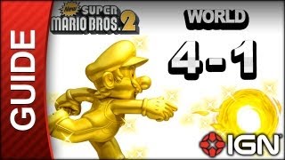 New Super Mario Bros 2  Star Coin Guide  World 41  Walkthrough [upl. by Harlie]