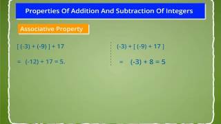 Properties of Addition and Subtraction of Integers [upl. by Portia]