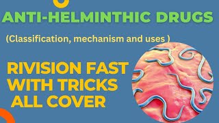 Anthihelmintic Drugsclassification mechanism and uses with tricks pharmacology pharmacy [upl. by Lemej]