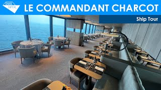 Le Commandant Charcot Luxury Polar Ice Breaking Cruise Ship Tour Ponant [upl. by Derward]