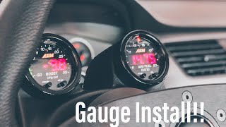 How to Install a Boost Gauge and AFR Gauge Evo 8 [upl. by Sutit]