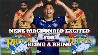 PNG KUMULS CENTRE NENE MACDONALD EXCITED FOR A RHINO NENE JOINS MARTIN IN THE LEEDS SQUADS FOR 2023 [upl. by Ahsieuqal]