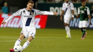 This is David Beckhams signature curved free kick [upl. by Hairas]