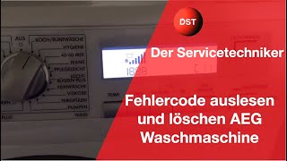 Fehlercode auslesen und löschen AEG Lavamat 7er [upl. by Ecirtnom107]