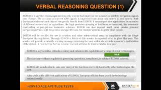 Verbal Reasoning and Comprehension  How To Ace Aptitude Tests 37 [upl. by Tabbitha519]